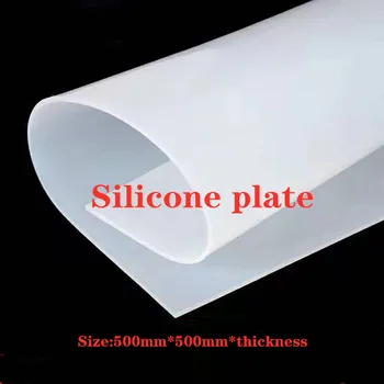 1.5 мм / 2 мм / 3 мм / 4 мм / 5 мм /6 мм /8 мм высококачественный лист силиконовой резины с молочно-белым нагревом сопротивляется размеру подушки 500x500mm