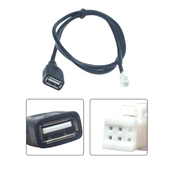 100 см Автомобильный USB-Порт Auto Boat AUX USB Удлинитель Адаптер 4Pin + 6Pin Разъем