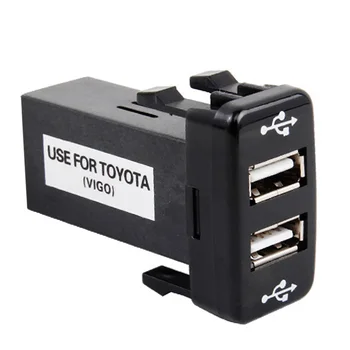2.1A Двойной Разъем USB Зарядное Устройство Для Крепления Телефона на Приборной панели для Toyota VIGO