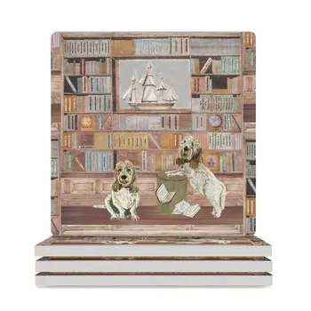 Petit basset griffon vendeen - В библиотеке Керамические Подставки (Квадратные) домашняя утварь кухонные милые кухонные Подставки на заказ