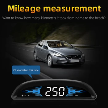 Автомобильный GPS Спидометр Высокой Четкости Смарт-Часы Сигнализация Превышения Скорости Интеллектуальный GPS Спидометр Автоматическое Распознавание Света для Автомобиля Грузовик