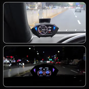 Многофункциональный Автомобильный Головной Дисплей HUD P1 GPS OBD Dual System Head Up Display для Автоматического Безопасного Вождения с Сигнализацией Превышения скорости
