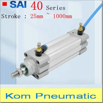 Пневматический Цилиндр диаметром 40 мм SAI Standard С Пневматическим Отверстием Серии SAI ISO15552 Двойного Действия с Магнитным SAI40X100-150-200S