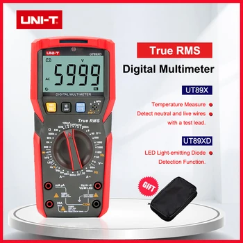 Профессиональный цифровой мультиметр UNI-T UT89X UT89XD True RMS 20A Ток AC DC вольтметр Емкость тестер сопротивления Автоматический измеритель