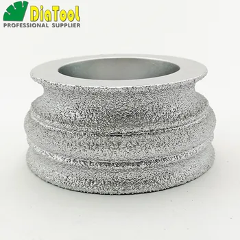 Ручной профильный круг DIATOOL 75 мм x 35 мм, алмазный шлифовальный круг с вакуумной пайкой для мрамора, гранита и кварца.