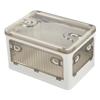 Складной Ящик Для Хранения со Съемными Колесиками Небольшие Штабелируемые Пластиковые Ящики Для Хранения 15.7x11.2x9.4 дюйма для Гостиной Спальни