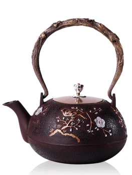 Счастливые брови чугунный горшок японское ремесло вскипятить воду чайник вскипятить чайник сжечь старый железный горшок чайный сервиз кунг-фу