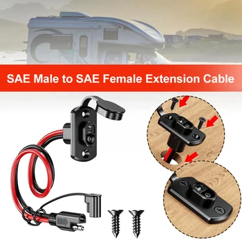 Удлинительный кабель SAE 12 В 30 см от мужчины к женщине SAE Быстроразъемный Водонепроницаемый Удлинительный кабель солнечной панели для аккумулятора автомобиля RV
