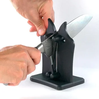 Удобная универсальная V-образная точилка для ножей, камень легкой заточки, идеальный кухонный аксессуар для заточки