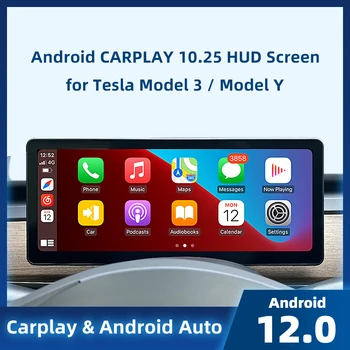 Цифровой дисплей приборной панели для Tesla Model 3/Y 2017 - 2022 Carplay Android Auto для Tesla HUD Power Speed Aaccessories