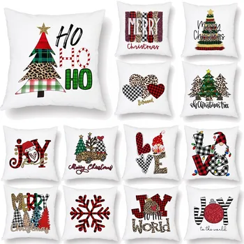 Чехол для подушки Рождественского фестиваля Merry Xmas Joy Love Декоративные Подушки для дивана 45X45cm